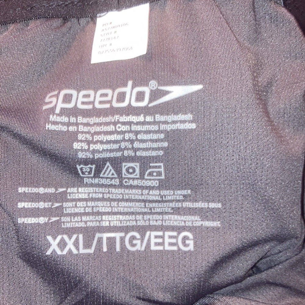 NWOT black Speedo swim trunks XXL - Picture 6 of 7